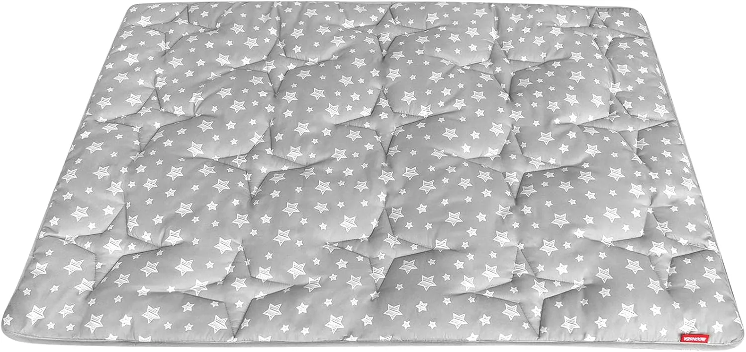 Rectangle Kids Play Mat for Kids Tent Indoor & Outdoor Toddler Tent, Non Slip Kids Play Tent Mat Large Kids Playhouse Tent Mat, Lovely Star Print Padded Washable Mat 53" L x 36" W