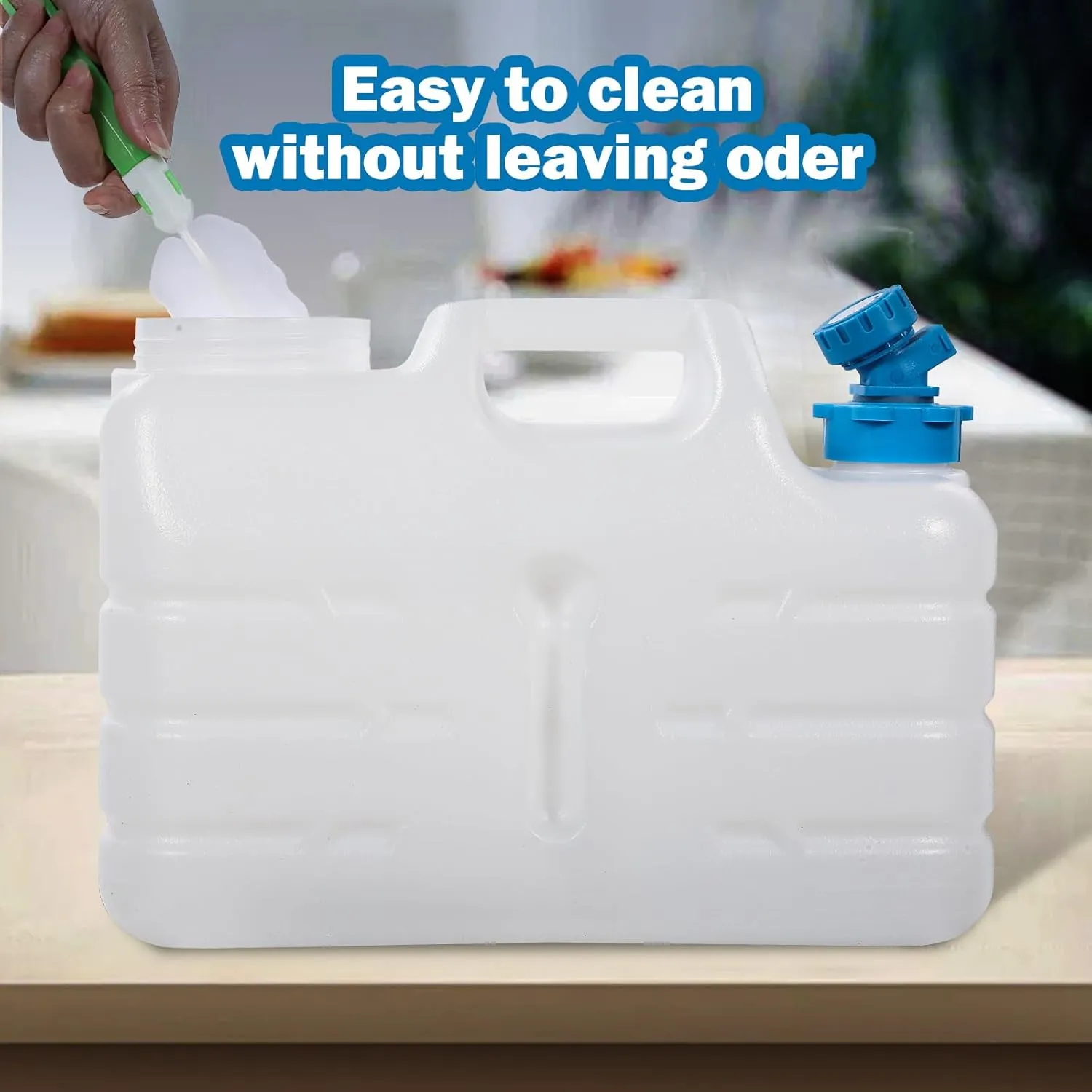 REDCAMP 3 Gallon/11L Portable Water Container with Spigot, Camping Water Jug Container, Water Tank, Portable Emergency Water Storage for Camping, Car, Hiking, White, 2Pack
