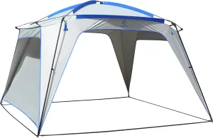 REDCAMP 6-8 Person Beach Canopy Tent with Side Wall, 10ft Cabana Beach Tent with Ground Pegs and Carry Bag, Sun Shelter Rainproof, Waterproof for Camping, Backyard, Fishing, Parties, Picnics