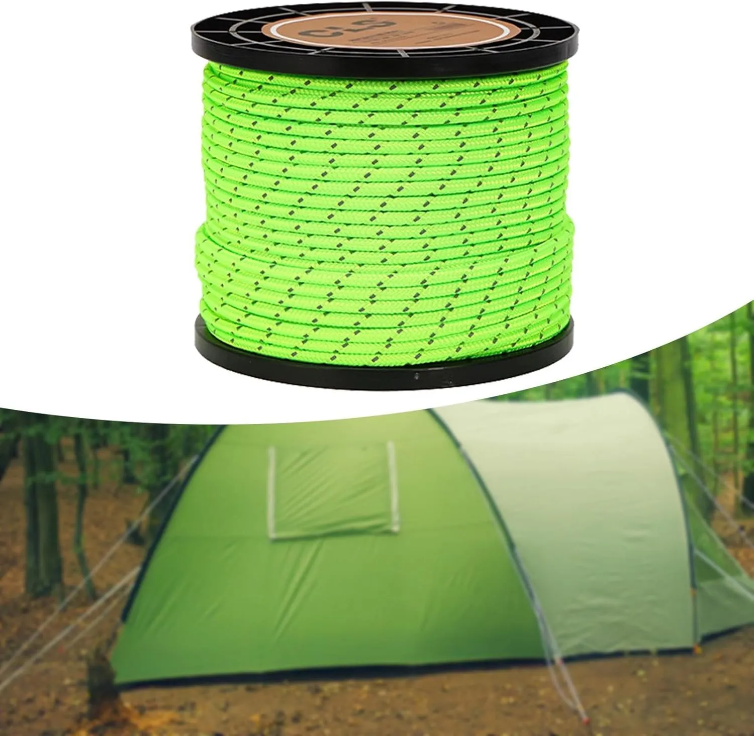 Reflective guyline Tent Cord Camp Rope Multipurpose Lightweight Reflective Tent Rope for Tent Tarp Outdoor Activities Hiking