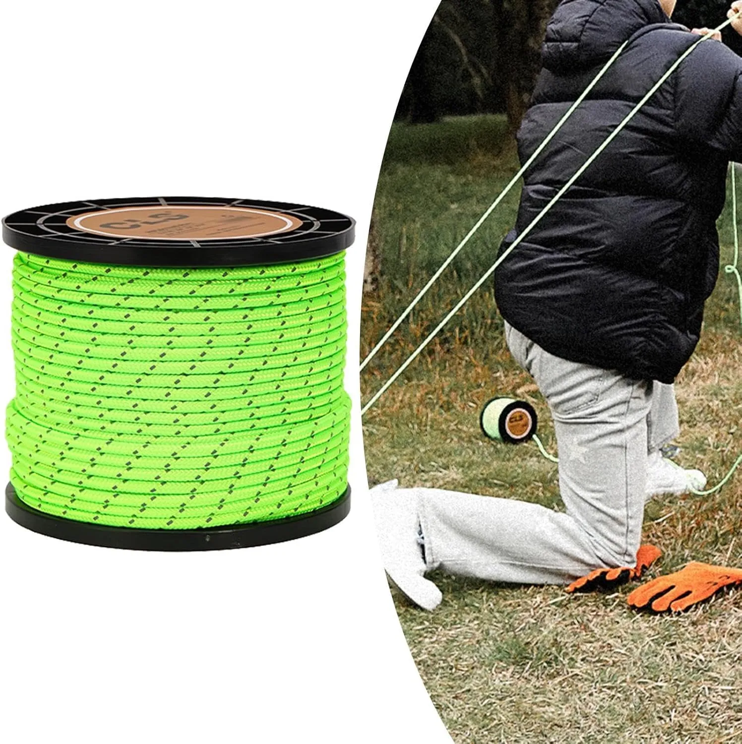 Reflective guyline Tent Cord Camp Rope Multipurpose Lightweight Reflective Tent Rope for Tent Tarp Outdoor Activities Hiking