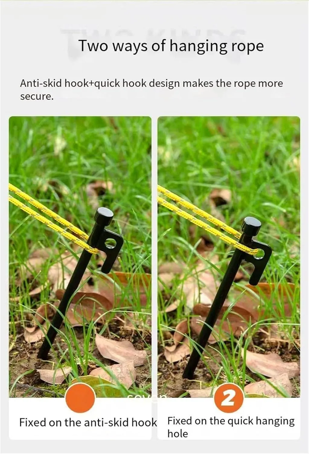 Reinforced Outdoor Tent Ground Pegs - Windproof Canopy Fixing Stakes for Camping, Beach & More(Eight.,30cm)