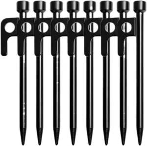 Reinforced Outdoor Tent Ground Pegs - Windproof Canopy Fixing Stakes for Camping, Beach & More(Eight.,30cm)