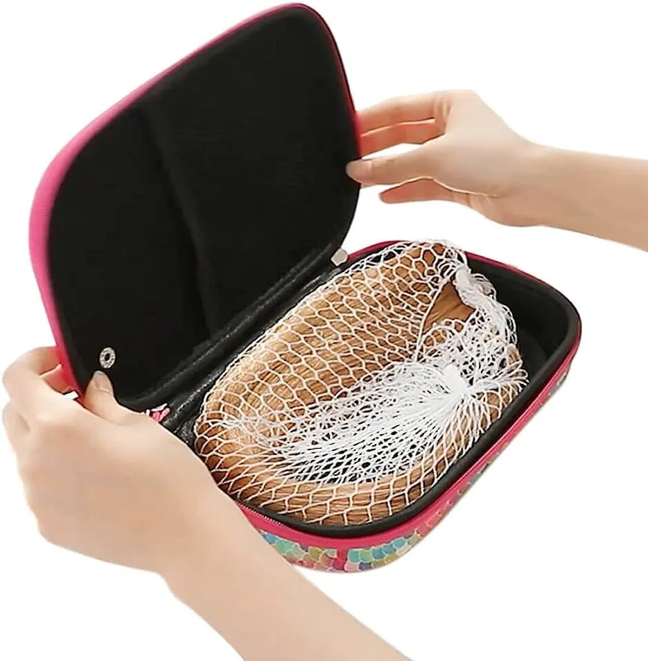 RemeeHi Lace Wig Travel Bag Storage Case, Hair Tools Hairdressing Bag, Stylist Cosmetic Organizer With Accessory Pockets Small G106