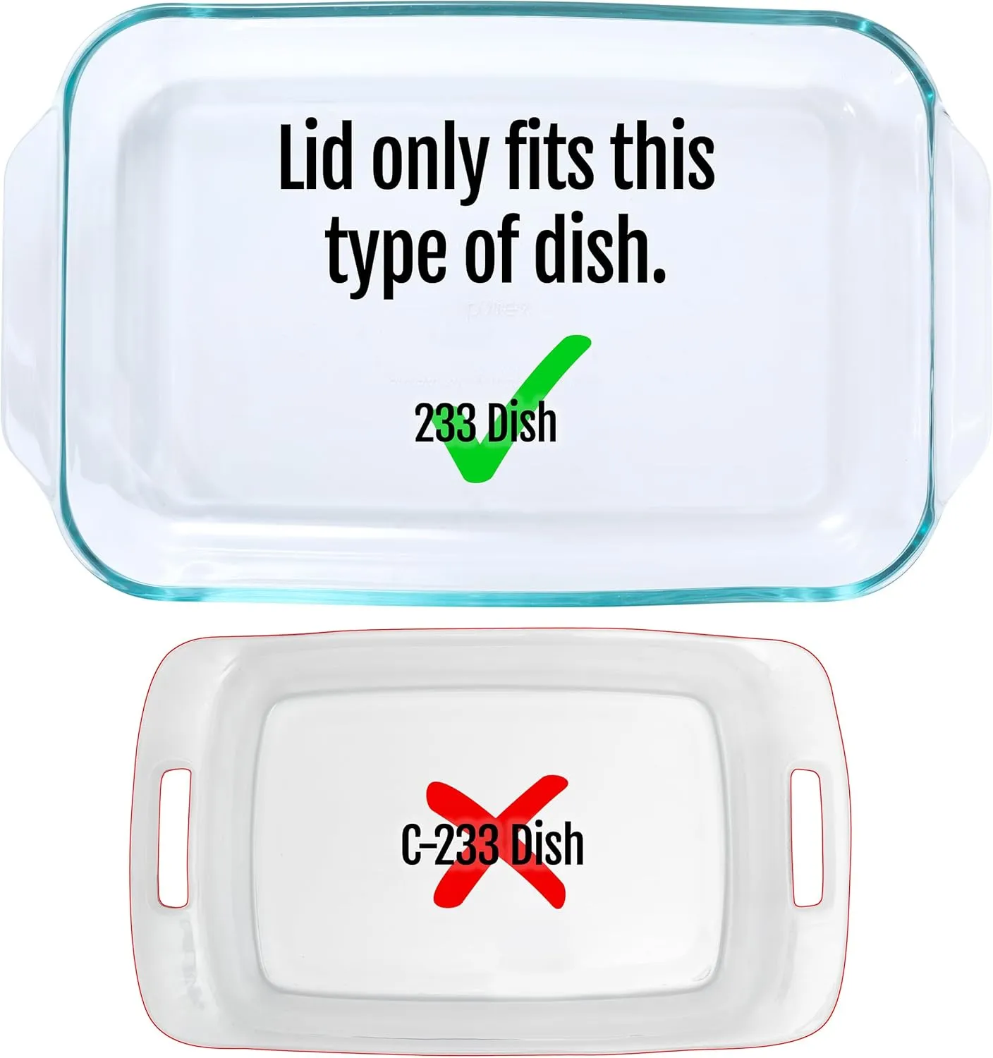 Replacement Lids for Pyrex 9 x 13 Casserole Glass Baking Dish Container Cover 3 QT 233-PC (Turquoise), 2-Pack