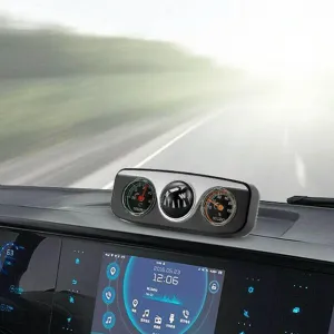 Retro Car Thermometer Compass - Stylish Automotive Accessory