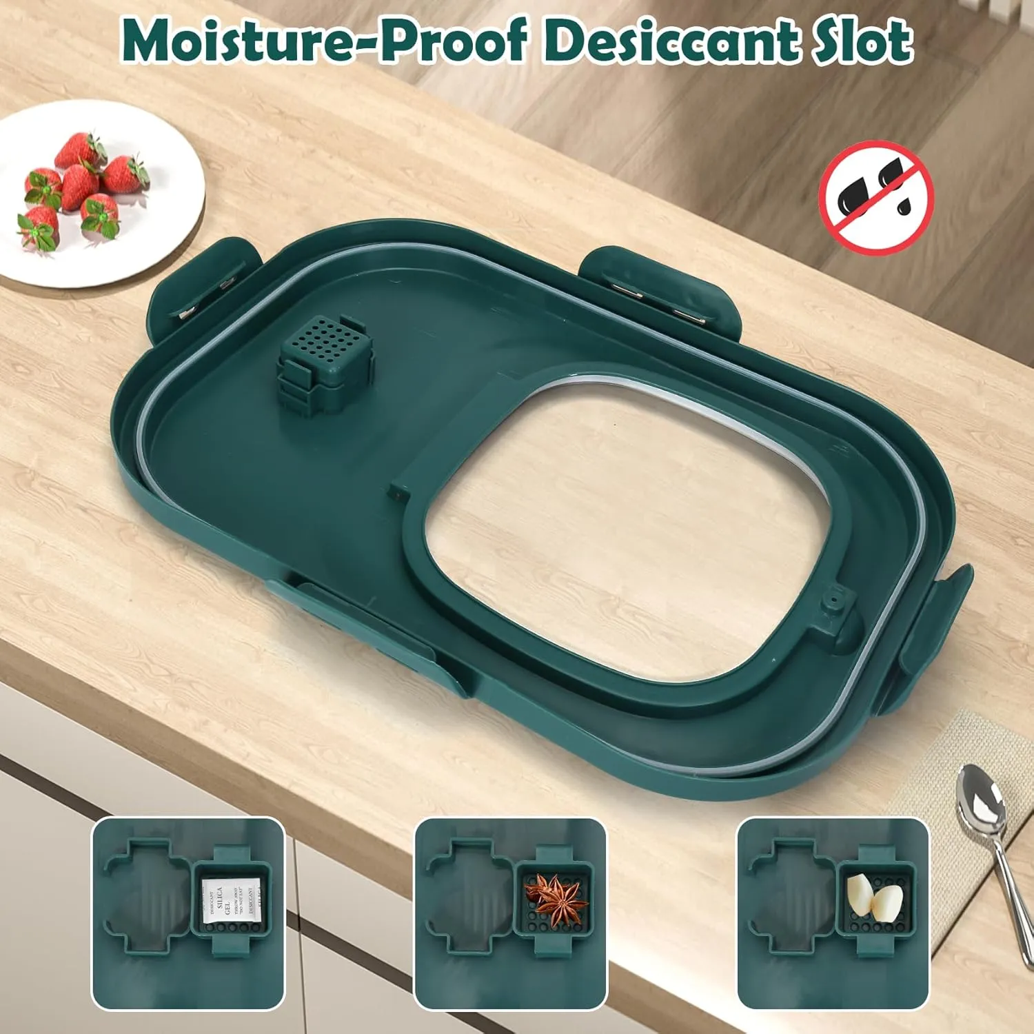 Rice Storage Container, 20Lbs Flour Container, Airtight Large Pet Dog Cat Food Storage Dispenser Bin with Wheels, Scoop & Measuring Cup, Collapsible Kitchen Dry Food Holder for Rice Cereal Kibble