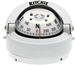 Ritchie S-53W Explorer Compass - Surface Mount - White Marine , Boating Equipment