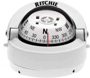 Ritchie S-53W Explorer Surface Mount Compass White (Part #S-53W By Ritchie)