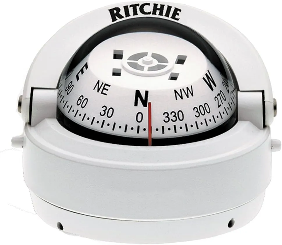 Ritchie S-53W Explorer Surface Mount Compass White (Part #S-53W By Ritchie)