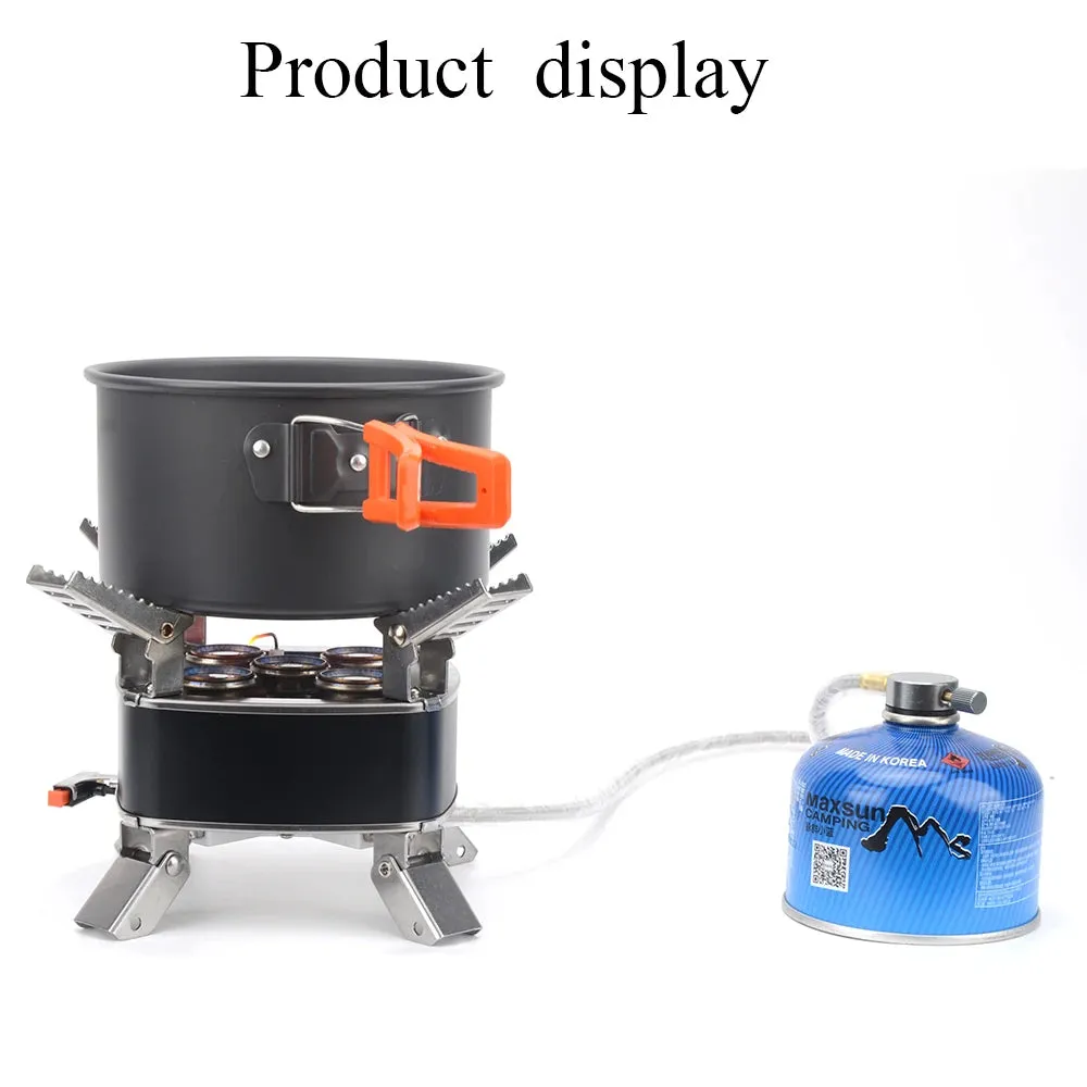 Royaleva Portable Camping Gas Stove – 3 & 5 Burner Folding Outdoor Cooking Stove for Hiking & BBQ