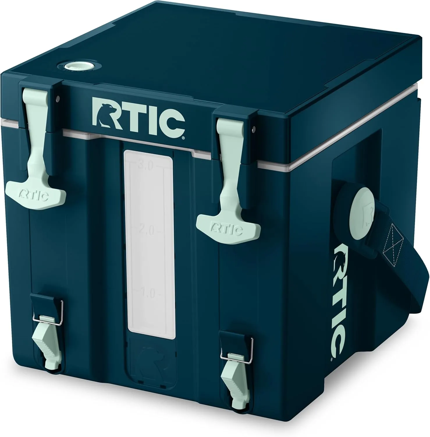 RTIC Halftime Water Cooler 3 Gallon Portable Carrier Container, Drink Beverage Dispenser, Stackable with 2 Taps, Bottleless, BPA-Free, for Sports, Camping, BBQ, Parties, Picnic, Marine/Fresh Mint