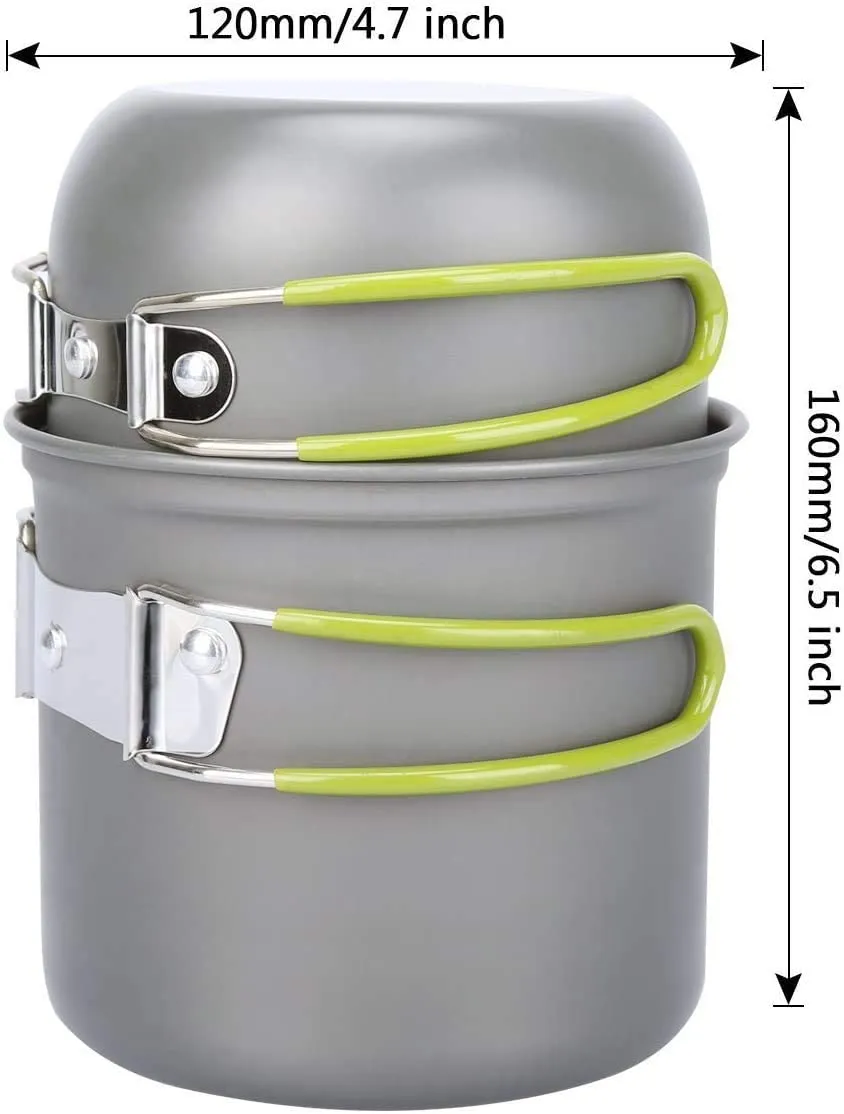 Rynx | Outdoor Camping Cookware Set for 1-2 People Camping Cooking with Portable Bags and Tableware Camping & Hiking Equipment