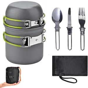 Rynx | Outdoor Camping Cookware Set for 1-2 People Camping Cooking with Portable Bags and Tableware Camping & Hiking Equipment