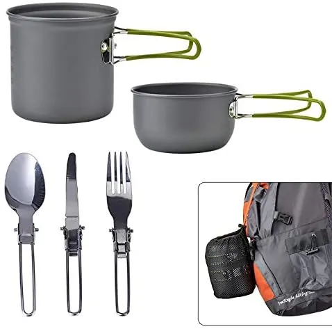 Rynx | Outdoor Camping Cookware Set for 1-2 People Camping Cooking with Portable Bags and Tableware Camping & Hiking Equipment