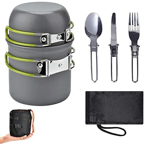 Rynx | Outdoor Camping Cookware Set for 1-2 People Camping Cooking with Portable Bags and Tableware Camping & Hiking Equipment