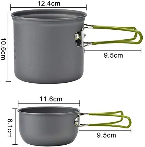 Rynx | Outdoor Camping Cookware Set for 1-2 People Camping Cooking with Portable Bags and Tableware Camping & Hiking Equipment