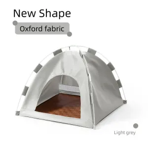S Cat Small Dustproof Shelter Exclusive Size: House,Pet Grey, and -Windproof for Outdoor Pets, 35*35*30cm Tent  Voice-activated