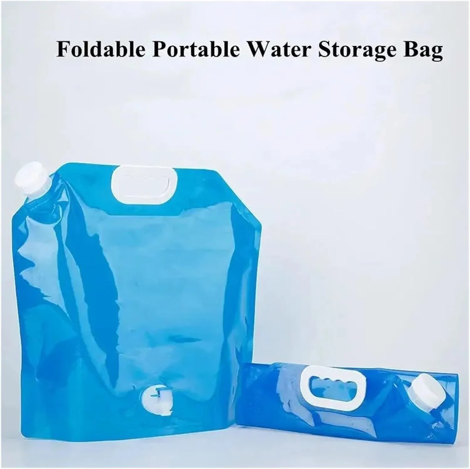SBTRKT 5/10L Camping Water Bag Portable Folding Water Bucket Large Water Container Outdoor Travel Collapsible Pouch Can Camping Supplie (Color : 10L Transparent)
