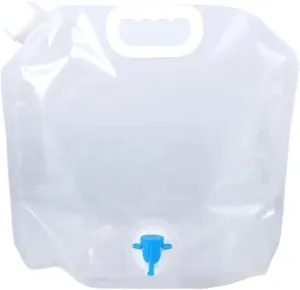 SBTRKT 5/10L Camping Water Bag Portable Folding Water Bucket Large Water Container Outdoor Travel Collapsible Pouch Can Camping Supplie (Color : 10L Transparent)