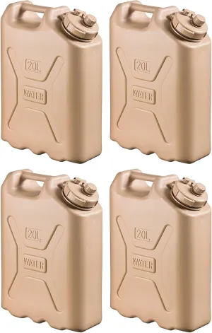 Scepter BPA Durable 5 Gallon 20 Liter Portable Military Water Storage Container for Camping, Outdoors and Emergency Management