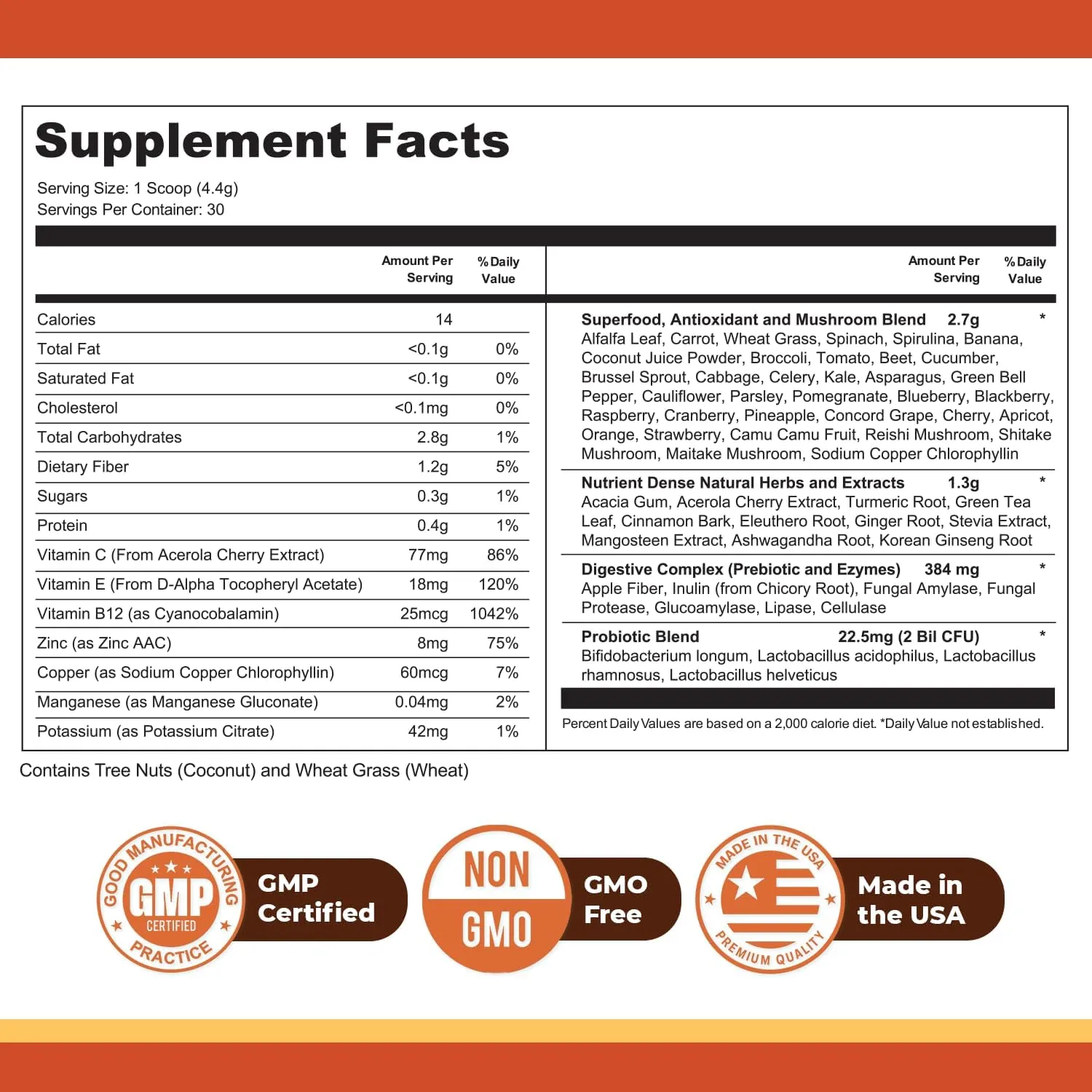 SerenaFlow Powder – Plant-Based Blend with Apple Fiber, Inulin, Reishi & More – Non-GMO, No Artificial Additives, GMP Certified – 30 Scoops, 1 Month Supply