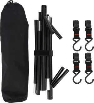 Short Outdoor Triangle Storage Tripod Travel Camping Drying Rack Cookware Hanger Made of Polyester Plastic Steel Aluminum Alloy Lightweight Compact for Camping Picnic