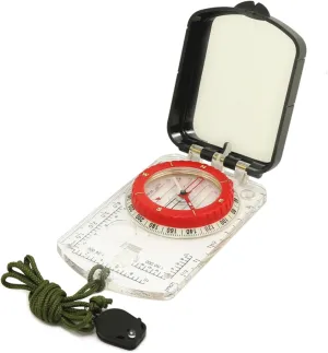 Sighting Compass, Adjustable Declination Compass with Mirror, Multi-Function Portable Orienteering Hiking Map Read Backpacking Clinometers Sighting