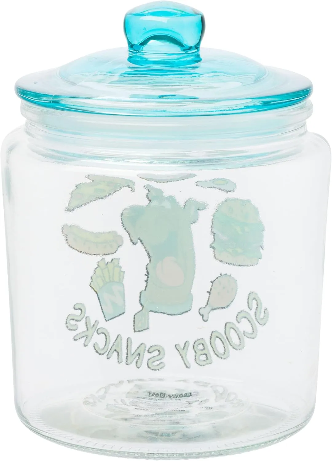 Silver Buffalo Scooby Doo Scooby Snacks Glass Cookie Snack Candy Jar with Lid (Small)