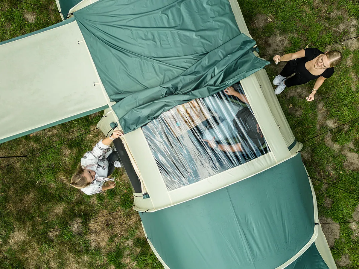 Skandika Kalmar 6 Tent Vis-A-Vis 6 Person in Beige & Green