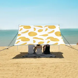 Slice Potato Chips Pattern Beach Camping Tent Sun Shelter for Whole Family, Beach Shade Canopy with UPF50  UV Protection,Easy Set Up and Carry,Outdoor Shade for Trips, Fishing, Backyard Fun Pic