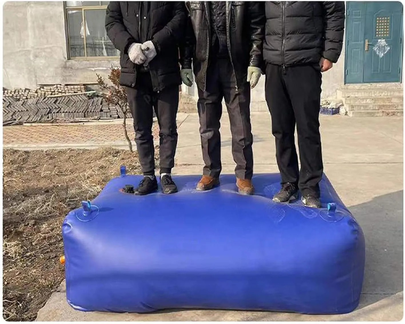 Soft Drought-Resistant Water Bag ,Collapsible Water Storage Bladder for Drought-Resistant, Large Capacity Emergency Water Tank , Outdoor Flexible Rainwater Bag ( Size : 0.8*0.43*0.34m/110 L/29 gallon