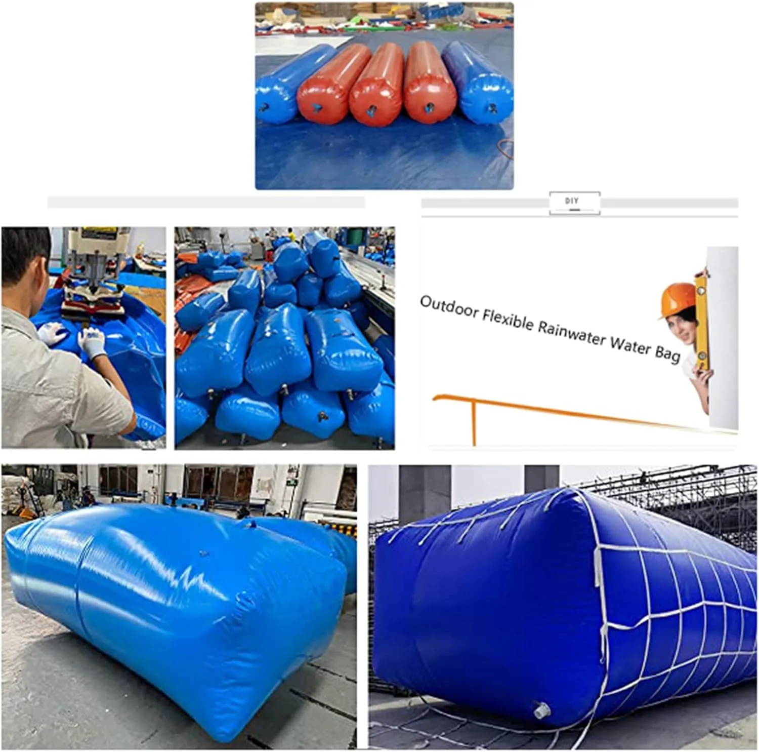 Soft Drought-Resistant Water Bag ,Collapsible Water Storage Bladder for Drought-Resistant, Large Capacity Emergency Water Tank , Outdoor Flexible Rainwater Bag ( Size : 0.8*0.43*0.34m/110 L/29 gallon