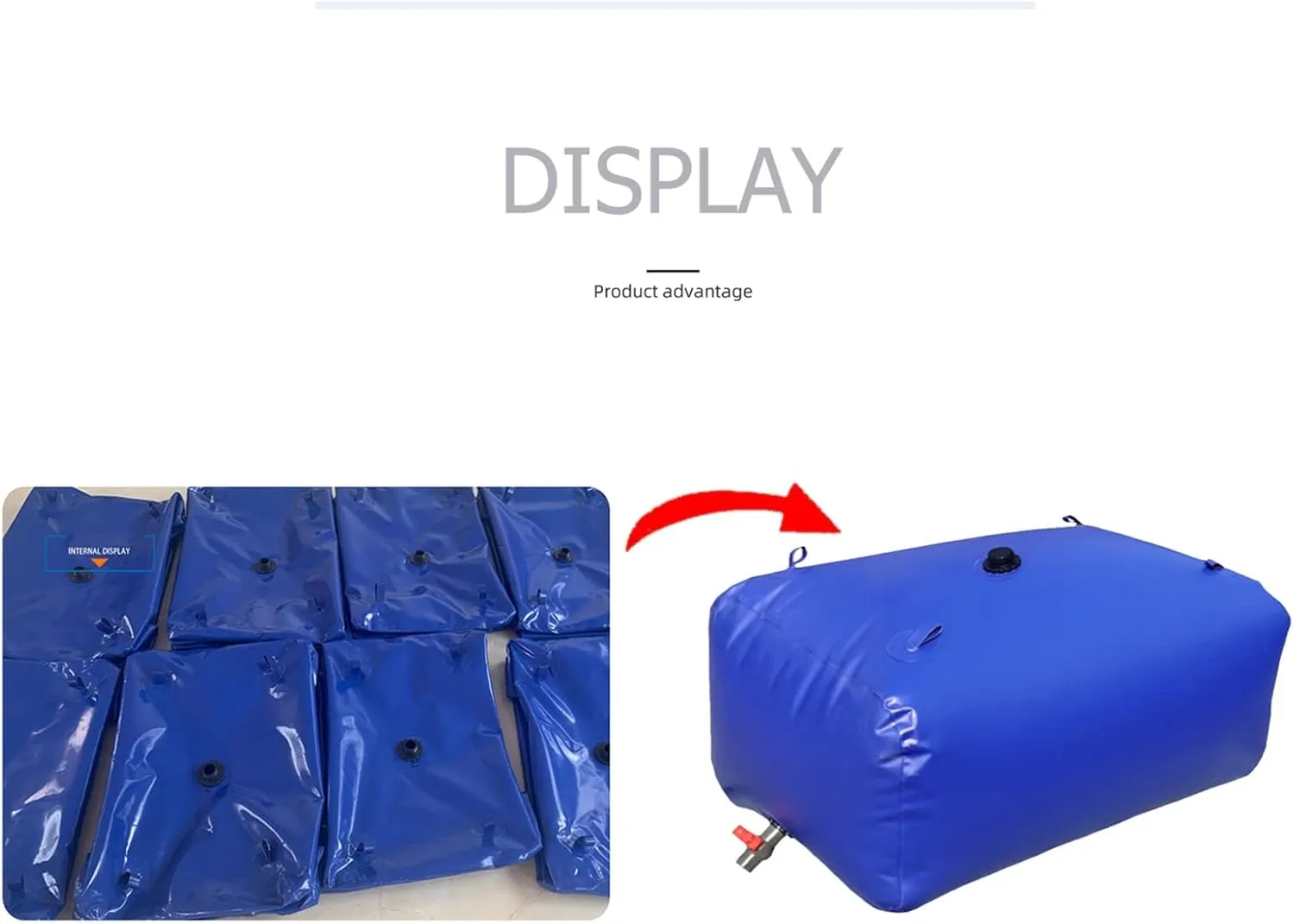 Soft Drought-Resistant Water Bag ,Collapsible Water Storage Bladder for Drought-Resistant, Large Capacity Emergency Water Tank , Outdoor Flexible Rainwater Bag ( Size : 0.8*0.43*0.34m/110 L/29 gallon