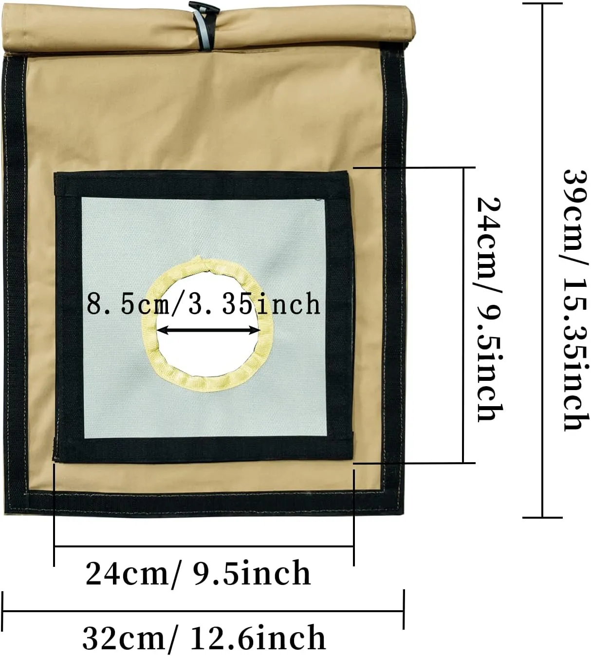 Solowilder Tent Stove Jack with Rain Flap Fire Resistant for Canvas Hot Tent Camping