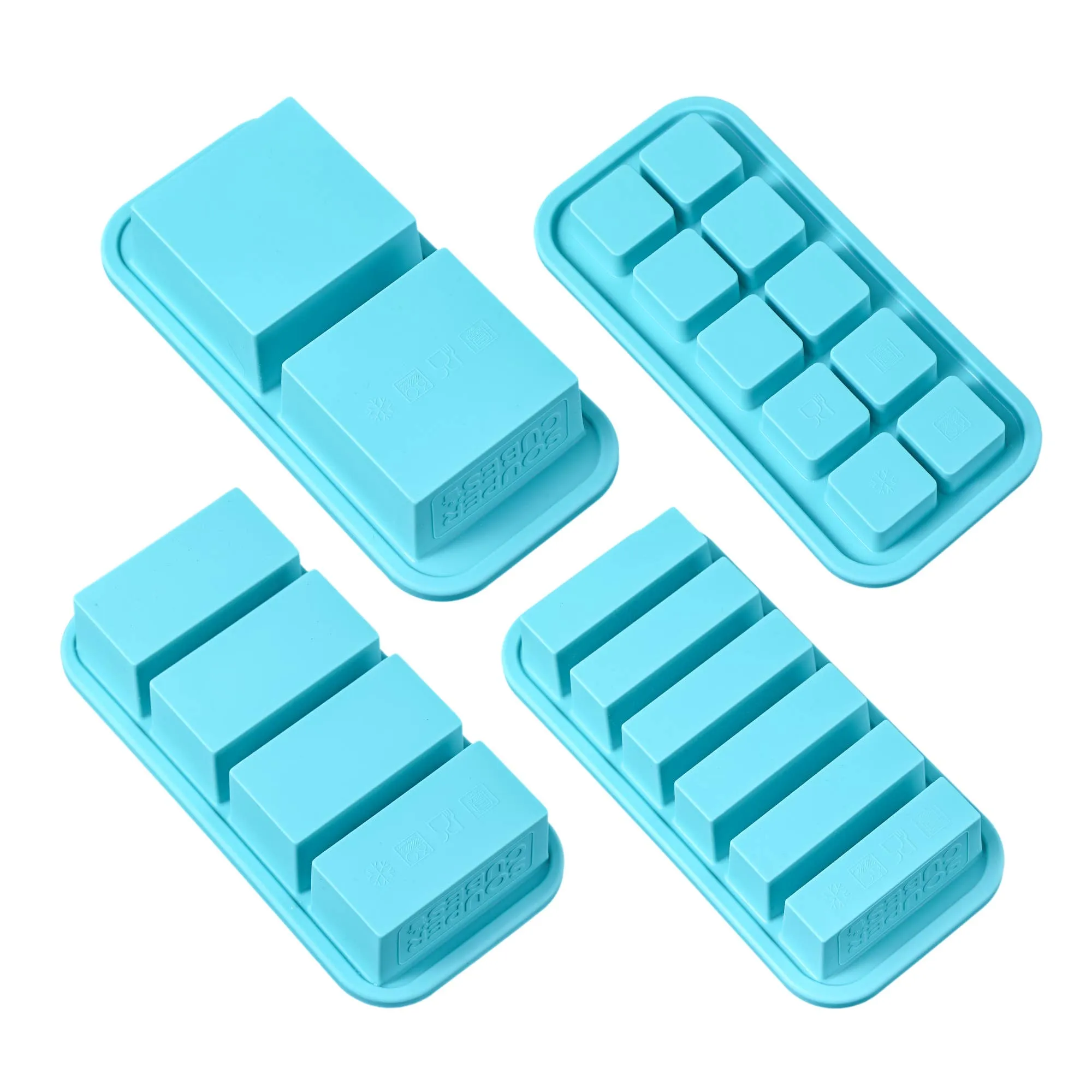Souper Cubes Silicone Freezing Trays - Assorted Sizes - Aqua