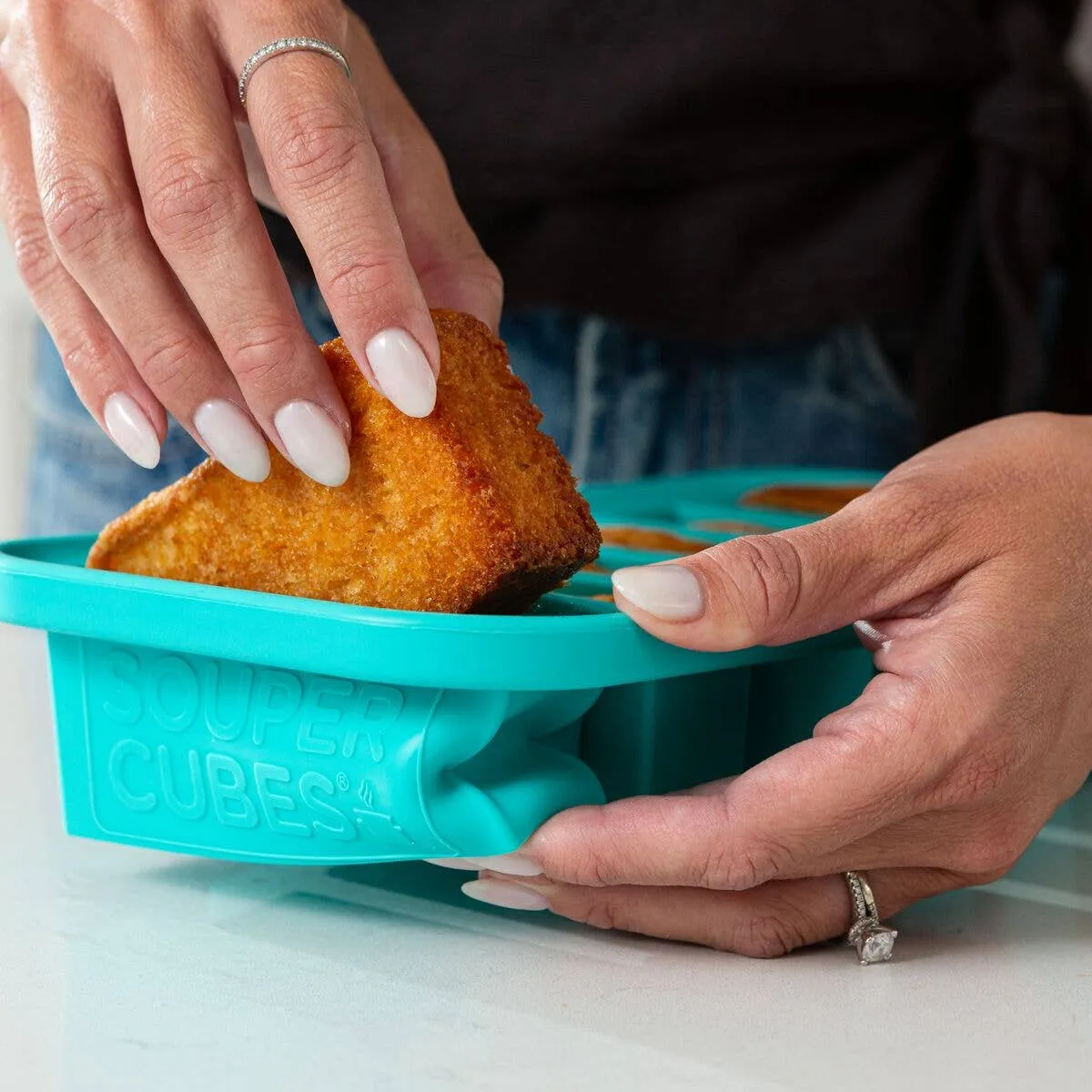 Souper Cubes Silicone Freezing Trays - Assorted Sizes - Aqua