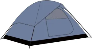 Space Blue Ultralight 2 Person Camping Tent, Waterproof Single Layer with Big Rainfly for Backpacking & Hiking