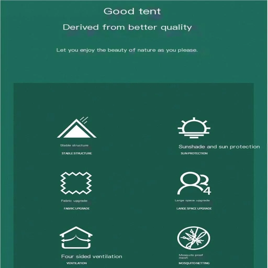 Spacious and Lightweight Tent Outdoor Camping Folding Fully Automatic Tent Sun Protection Quick Opening Ventilated Tent Portable Tent Outdoor Tent
