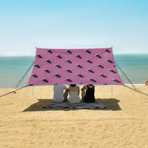 Spiders Cute Cartoon Beach Canopy Tent Anti-UV & Wind Resistant, Camping Sun Shelter Easy Setup Portable,Outdoor Shade Tents with Sandbags,Sand Shovels,Ground Pegs & Stability Poles