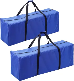 Sports Duffle Bag - Extra Large Travel Duffel Luggage Bag with Upgrade Zipper, Sturdy & Water Resistant, Black (Blue 45inch 2Pack)