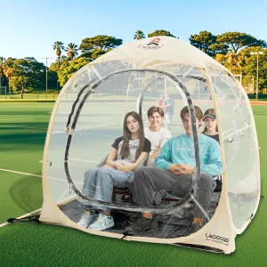 Sports Tent Pop Up Shelter - Instant Pod for All Weather, 2/4/6 Person Bubble Tent with Top Cover, Waterproof Clear Tent for Sports Events, Camping, Fishing, Cheering and Other Outdoor Activities