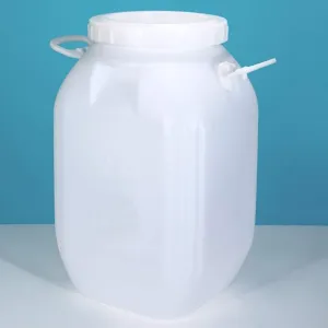 Stackable Camping Water Carrier 50L/13gal Food Grade Plastic Portable Water Container BPA Free Emergency Water Storage Container Canteen For Drinking Water Hiking Camping(Color:white)