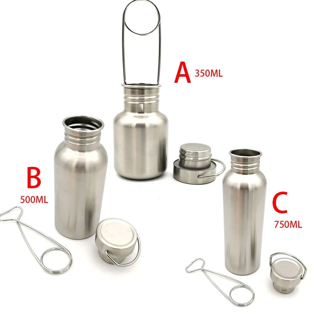 Stainless Steel Portable Kettle Outdoor Camping Hiking Essential Cup Pot Kit
