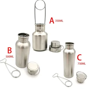 Stainless Steel Portable Kettle Outdoor Camping Hiking Essential Cup Pot Kit