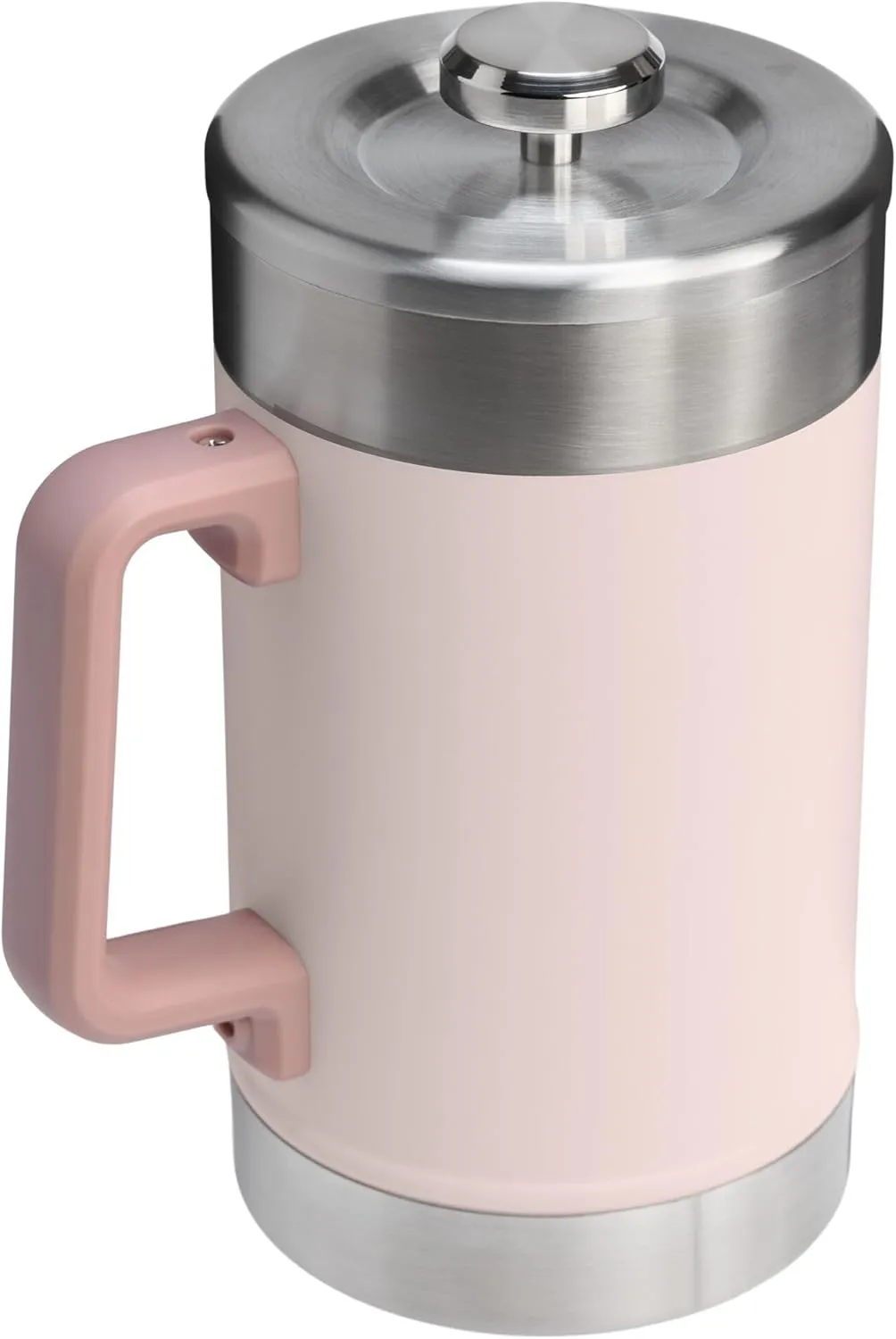 Stanley Classic Stay-Hot French Press Coffee Maker 48 oz | 5 Minute Brew, 4 Hours Hot | Mesh Filter for Coffee Grounds | Insulated Stainless Steel French Press | BPA-Free | Rose Quartz