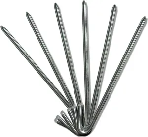 Steel Tent Stakes - Heavy-Duty Ground Hook Spikes, Metal Anchors for Commercial Inflatables, Outdoor Camping Canopy, Fence, Garden, Tent Accessories, 5/8" Diameter x 24" Length, 100-Pack