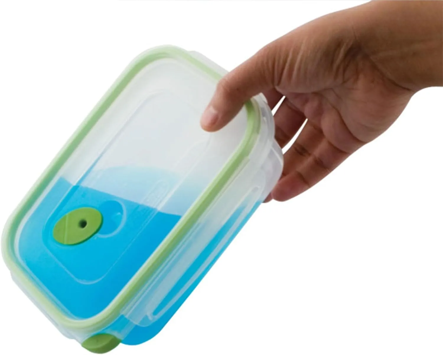 STERILITE 0311 Ultra Seal 3.1 Cup Rectangle Food Storage Container, Clear Green, See Through Lid & Base With New Leaf Accents