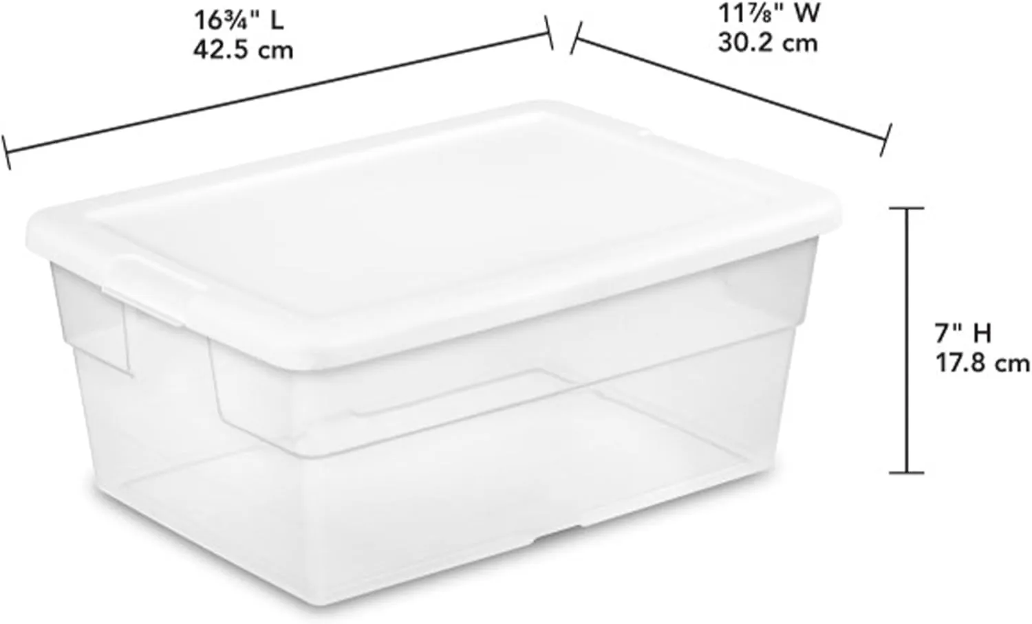 Sterilite 36-Pack Storage Box, Stackable Clear Plastic Bins with Snap-On Lids, 16 Quart - Heavy-Duty Organizing Containers for Closet, Bathroom, and Office