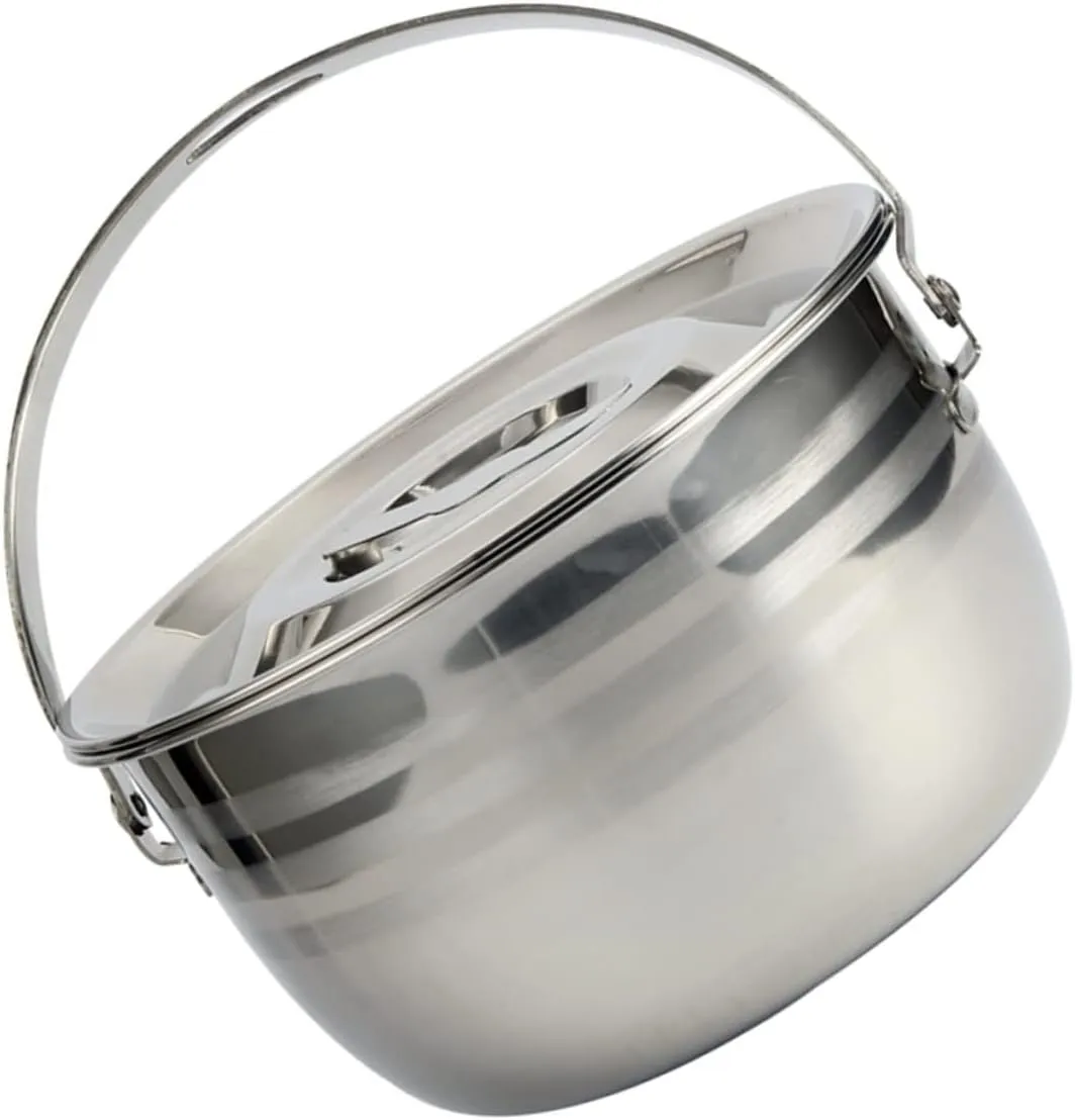 Stew Soup Pot Large Capacity Camping Cook Set Non-stick Home Kitchen Stainless Steel